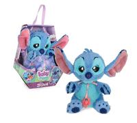 BABY PAWS Stitch, Peluche Interactivo, con Sonidos Que Abre y Cierra los Ojos e Incluye una Bolsa para Llevarlo Contigo, Juguete Regalo para Niños y Niñas de 3 Años o Más