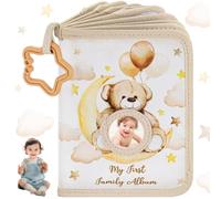 Baby Photo Albums Holds 17 Photos, Baby Photo Book with Safe Mirror for 4 x 6" Kids Album for Newborn Toddler & Kids Birthday