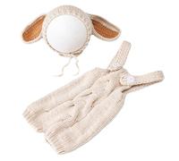 Baby Photo Outfit, Animal Cosplay Costume, Soft Bunny Hat Set, Adorable Knit Fabric, Small Kids Props for Picture Day, Cute Outfit for Family Events, 2 Piece Cozy Design