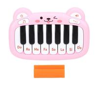 Baby Piano Toy Pocket Sized Battery Powered Toddler Piano Keyboard Musical Toy with Realistic Sound (Pink)