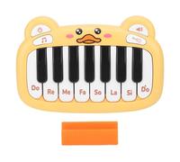 Baby Piano Toy Pocket Sized Battery Powered Toddler Piano Keyboard Musical Toy with Realistic Sound (Yellow)