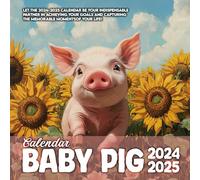 Baby Pig Cαʅҽɳԃαɾ 2024-2025: 16 Months of The Animal from Sep 2024 to Dec 2025,Square 8.5 x 8.5 Inches Gift For Organizing & Planning