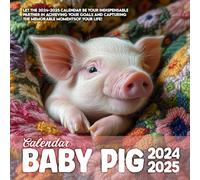 Baby Pig Cαʅҽɳԃαɾ 2024-2025: 16 Months of The Animal from Sep 2024 to Dec 2025,Square 8.5 x 8.5 Inches Gift For Organizing & Planning