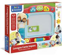 Baby - Pizarra magnética para niños de 18 a 36 meses, centro de actividades educativas parlante con números, letras y formas, pizarra de dibujo con bolígrafo, formas y plantillas, idioma italiano