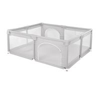 Baby Playpen plegable,Parque Infantil Bebe- Corralito Bebe con Malla Transpirable -Parque de Juegos Bebe Plegable con Puerta Lateral - Playpen Bebe-1,5 * 2,0 m-(gris)