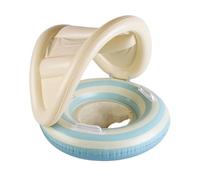 Baby Pool Float, Toddler Swim Seat, 57 x 49 cm / 22,44 x 19,29 pulgadas Adjustable Floating Trainer, Sunshade Canopy Cover for Water Play, Outdoor Pools Fun 414 g PVC