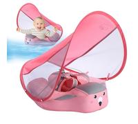 Baby Pool Float -Upgrade Soft Infant Pool Float | Non-Inflatable Toddler Pool Float | Swimming Floatie with Canopy UPF50+ Sun Protection for 3-24 Months Babies, for Beach Lake Bathtub Vacation Travel