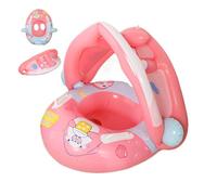 Baby Pool Float with Canopy, Sun Protection Water Ring Seat, 21.65x27.56x27.56 Inches Swimming Tube for Kids, Boys and Girls Summer Outdoor Party, Beach, Hot Weather Fun