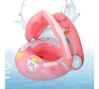 Baby Pool Tube with Canopy, Baby Float with Canopy, Sun Protection Kids Water Ring with Seat For 6-36 Months Boys and Girls Summer Hot Weather Outdoor Party Beach