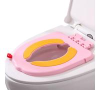 Baby Potty Training Seat, Folding Toddler Toilet Chair, Suction Cup Trainer Pad, Portable Toilet with Handles, Compact Bathroom Aid for Traveling Kids Boys Girls Children, 14.06x10.63 inches