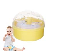 Babý Powderpuff - Polvos de 9 x 9 x 6,3 cm | Esponja de doble uso con mango | Aplicador de polvo suelto para cabello largo | Cuidado de la piel, fácil de usar