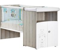 Baby Price Cama combinada convertible de 120x60 a 90x190 en madera blanca