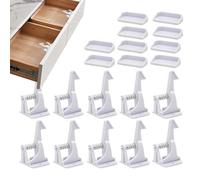 Baby Proof Cabinet Locks Child Safety Drawer Latch Pet Proof Cabinet Lock Adhesive Cabinet Lock Safety Lock Kid Proof Door Latch 10-Pack Cabinet Lock Set Child Proof Safety Latches