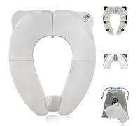 Baby Proof Me Essentials Funda de asiento de inodoro para niños pequeños con protector contra salpicaduras, asiento plegable de viaje para niños pequeños con bolsa de almacenamiento, asiento de