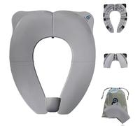 Baby Proof Me Essentials Funda de asiento de inodoro para niños pequeños con protector contra salpicaduras, asiento plegable de viaje para niños pequeños con bolsa de almacenamiento, asiento de