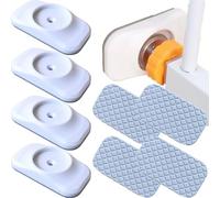 Baby - Protección de pared para niños, 4 unidades, protección de pared de seguridad, protecciones para puerta de seguridad, protectores para puerta de seguridad sin perforación, para puerta de