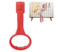 Baby Pull Up Rings, Walking Training Tool, Crib Hook for Boys and Girls, 4X Hangable Rings, Adjustable Toy Strap, Safe for Ages 0-3, Ideal for Cribs, Playpens, and Early Practice