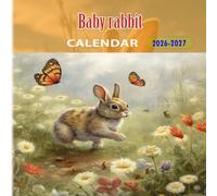 Baby rabbit Calendar 2026-2027: 18 Month Planner To Keep You On Track from Sep 2026 to Dec 2027,Square 8.5 x 8.5 Inches Gift For Organizing & Planning