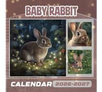 Baby rabbit Calendar 2026-2027: 18 Month Planner To Keep You On Track from Sep 2026 to Dec 2027,Square 8.5 x 8.5 Inches Gift For Organizing & Planning