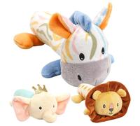 Baby Rattle, Animal Plush Rattle Toy, Sensory Development Activity, Stuffed Doll, Educational Toy for Cognitive Ability, Animal Toy for Babies 7.87x3.94
