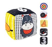 Baby Rattle Ball, Toddler Soft Ball, Hand Grasping Ball, Colorful Tag Balls with Soft and Safe Design 4.13 x 4.13 x 4.13 Inches for Sensory and Grasp Development (1 Piece)