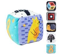 Baby Rattle Ball, Toddler Soft Ball, Hand Grasping Ball, Colorful Tag Balls with Soft and Safe Design 4.13 x 4.13 x 4.13 Inches for Sensory and Grasp Development (1 Piece)