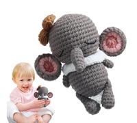 Baby Rattle Shaker Toy, Handmade Crochet Grab Rattle, Soothing Teether Toy, Easter Basket Stuffers, Safe And Soft Stuffed Animals Shower Decor For Kids, 4.72 Inches