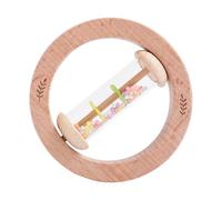 Baby Rattle Toys, Wooden Music Toy, Compact Portable Handheld Shape Soft Clatter Motor Training Safe Grip, Shaker Game for Kids Exercise Play, 4.53x4.53x0.59Inches