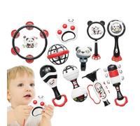 Baby Rattles, Panda Easy-Grasp Rattles, Educational Musical Instruments, Sensory Teether, Ideal for Early Childhood Development, Preschool Learning & Playtime Fun