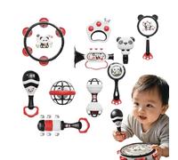Baby Rattles, Panda Grasp Toy, Educational Musical Instrument, 23x18x12cm, Sensory Teether Design, Soft Textures Tactile Stimulation, for Early Childhood Development Learning