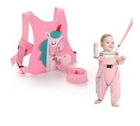 Baby Reins, arnés de unicornio rosa para caminar y arnés de seguridad para niños pequeños, correa de seguridad para bebés y niños pequeños antipérdida para niños y niñas de 1 a 5 años