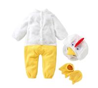 Baby Rooster -outfit, Traje De Pollo De Halloween Bebé, Cabaña De Animales De Manga Larga Y Zapatos Conjunto | Fuzzy-overall Para Niñas Y Niños, Pancartas De Dibujos Animados Po