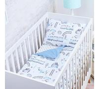 Baby Safe - Funda nórdica para Cuna de bebé, 120 x 90 cm, Funda nórdica de Cuna 100% algodón orgánico, Certificado Oeko-Tex sábanas Cama Individual niño Juego de Cama Tren