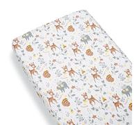 Baby Safe Sábana bajera Next To Me Sábanas Cuna Cubrecolchón para cuna 120x60 cm, 100% algodón orgánico Certificado OEKO-TEX Cubrecolchón para niños|Bosque