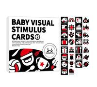 Baby Sensory Flashcard, Black and White Sensory Card, High-Contrast Visual Stimulation Cards for Early Learning, Brain Development Flashcard Set for Preschoolers, Cognitive Growth
