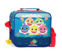 Baby Shark Happy Family Neceser Adaptable con Bandolera Azul 23x20x9 cms Poliéster