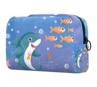 Baby Shark - Neceser con chupete para mujer, neceser de viaje, bolsa organizadora de maquillaje grande con cremallera, multicolor, 18.5x7.5x13cm/7.3x3x5.1in, Neceser