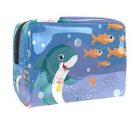 Baby Shark - Neceser para chupete para mujer, neceser de viaje, bolsa grande de PVC para maquillaje, práctica bolsa organizadora con cremallera, multicolor, 18.5x7.5x13cm/7.3x3x5.1in, Neceser