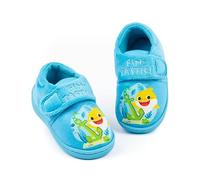 Baby Shark Zapatillas para niños | Calzado Fin-tastic Azul para Niños con Correa Ajustable | Ropa de salón familiar de canto educativo | Zapatos de casa sin cordones | Ropa de dormir Regalo