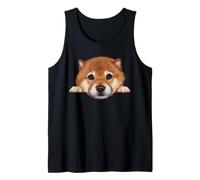 Baby Shiba Inu Puppy Closeup Face Retrato de Perro Camiseta sin Mangas