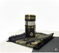BABY SHOWER CHOCOLATE Alfombra de oración islámica y juego de regalo Tasbih con caja cilíndrica, tapete de oración musulmana de Sajadah y cuentas, elegante regalo religioso para hombres y mujeres