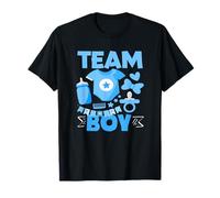 Baby Shower de Team Boy con artículos Azules Que revelan el género, Fiesta Linda Camiseta