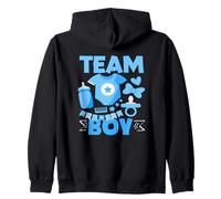 Baby Shower de Team Boy con artículos Azules Que revelan el género, Fiesta Linda Sudadera con Capucha