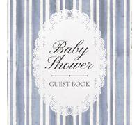 Baby Shower Guest Book: Blue Jean Striped Denim Celebration Memory Keepsake for Guests to Sign-In, Record Predictions, Newborn Wishes, & Parental ... & Photos/Memories Pages to Welcome New Infant