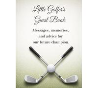 Baby shower guest book golf theme hardcover blank lined