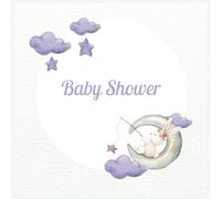 Baby Shower: Libro de visitas para el baby shower que permite a los 80 invitados escribir sus contactos, compartir consejos con los padres y desear lo ... perfecto para la niña, Edición española.