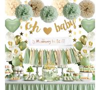 Baby Shower Niño Niña, Baby Boy or Girl Decoracion, Baby Shower Verde Salvia Decoracion, Globos para Pancartas para Gender Reveal
