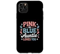 Baby Shower rosa o azul Auntie Loves You Carcasa para iPhone 11 Pro Max
