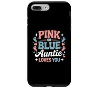 Baby Shower rosa o azul Auntie Loves You Carcasa para iPhone 7 Plus/8 Plus