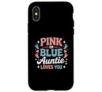 Baby Shower rosa o azul Auntie Loves You Carcasa para iPhone X/XS